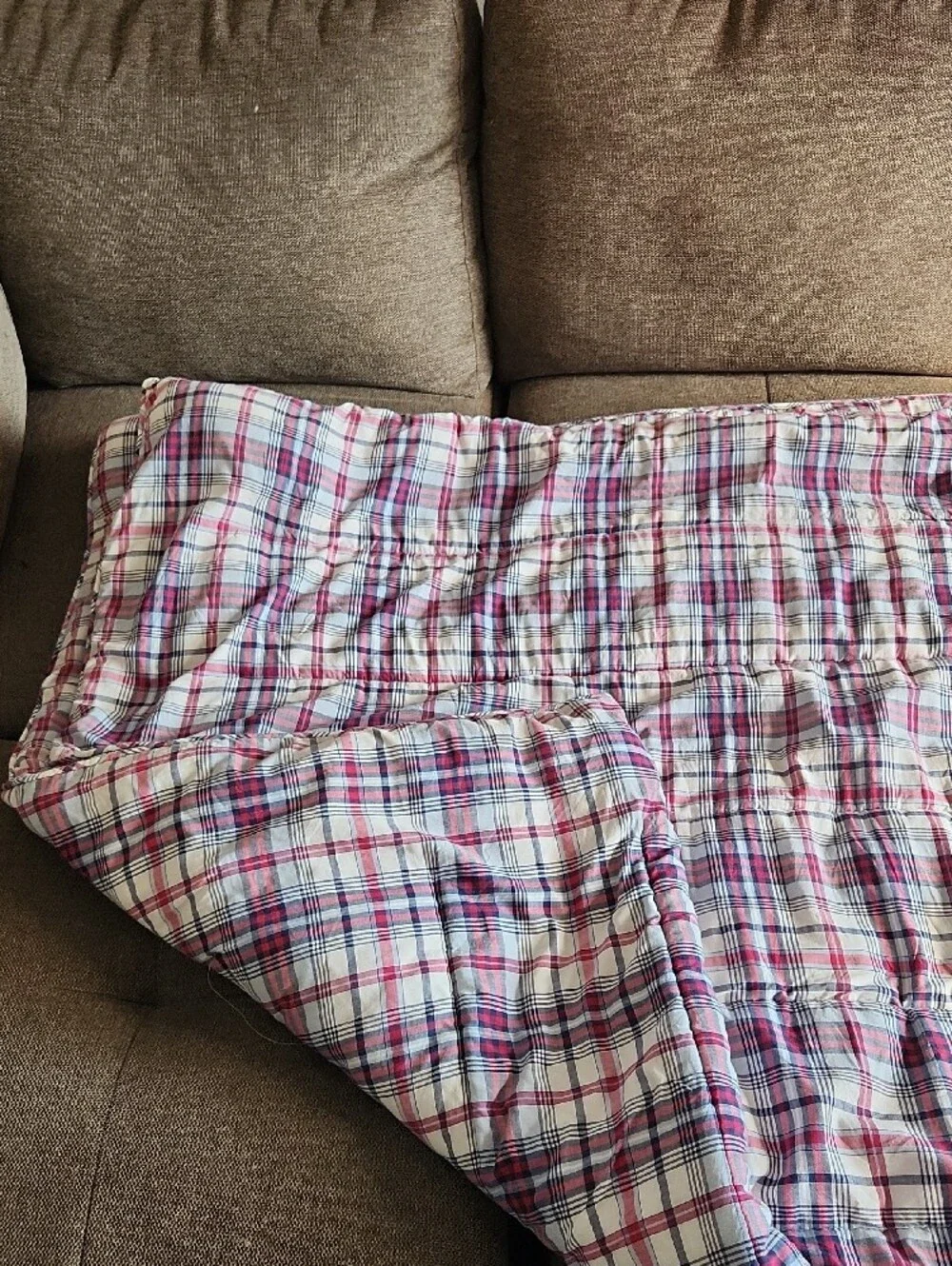 Vtge Ralph Lauren Plaid Cotton Comforter